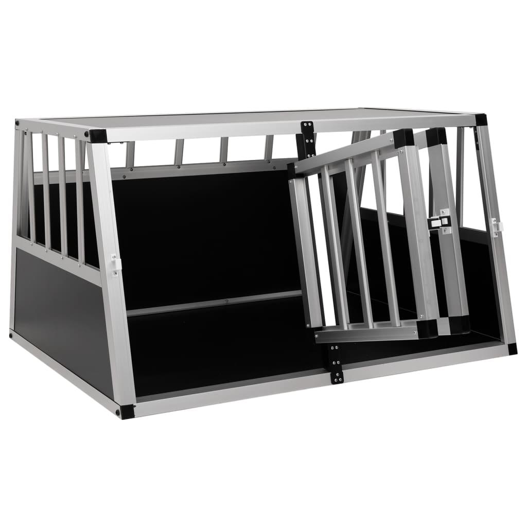 Trendyproduct.co.uk Dog Cage With Double Door vidaXL Animals & Pet Supplies Animals & Pet Supplies > Pet Supplies > Dog Supplies > Dog Houses Dog Houses Dog Supplies parcel Pet Supplies Silver vidaXL