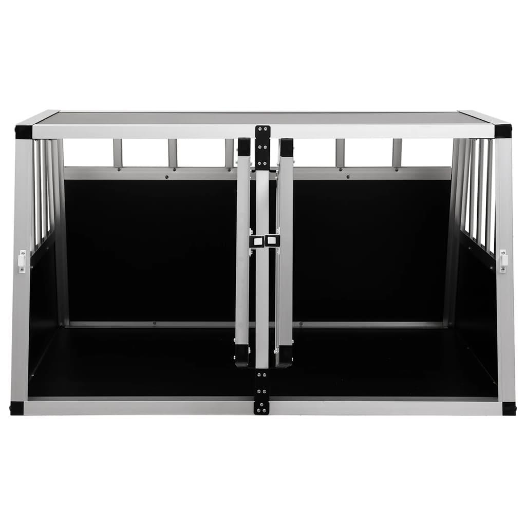 Trendyproduct.co.uk Dog Cage With Double Door vidaXL Animals & Pet Supplies Animals & Pet Supplies > Pet Supplies > Dog Supplies > Dog Houses Dog Houses Dog Supplies parcel Pet Supplies Silver vidaXL