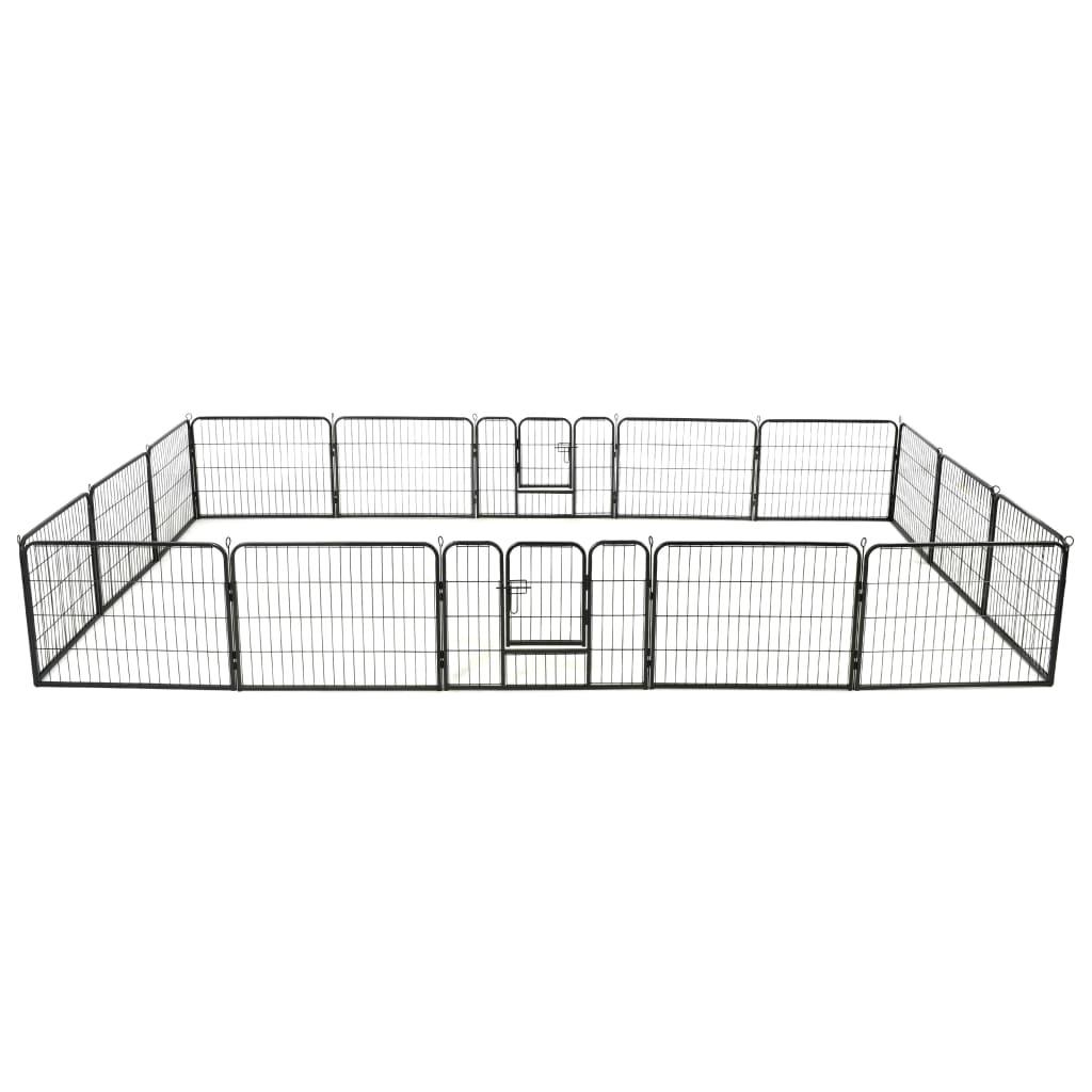 Trendyproduct.co.uk Dog Playpen 8 Panels Steel Black vidaXL Animals & Pet Supplies Animals & Pet Supplies > Pet Supplies > Dog Supplies > Dog Kennels & Runs Black Dog Kennels & Runs Dog Supplies parcel Pet Supplies vidaXL