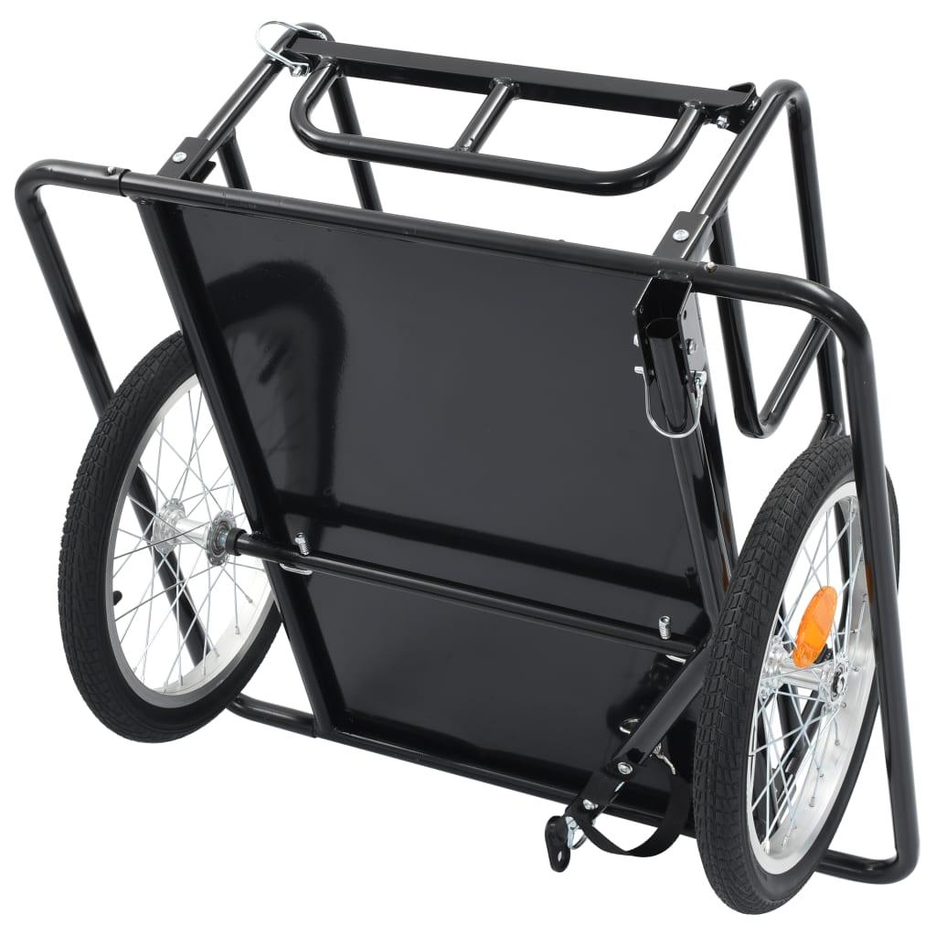 Bike Trailer 130X73X48.5 Cm Steel Black