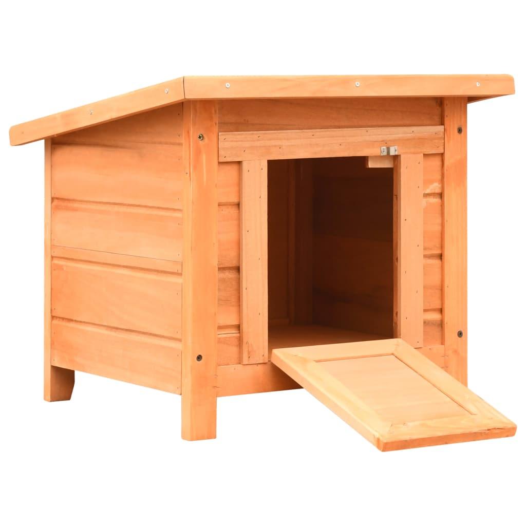 Cat House Solid Pine & Fir Wood 50X46X43.5 Cm