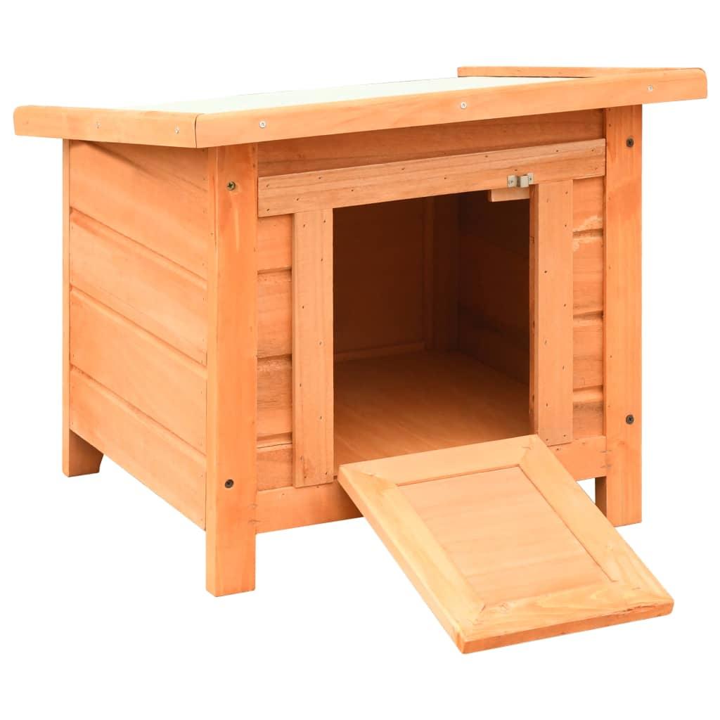 Cat House Solid Pine & Fir Wood 50X46X43.5 Cm