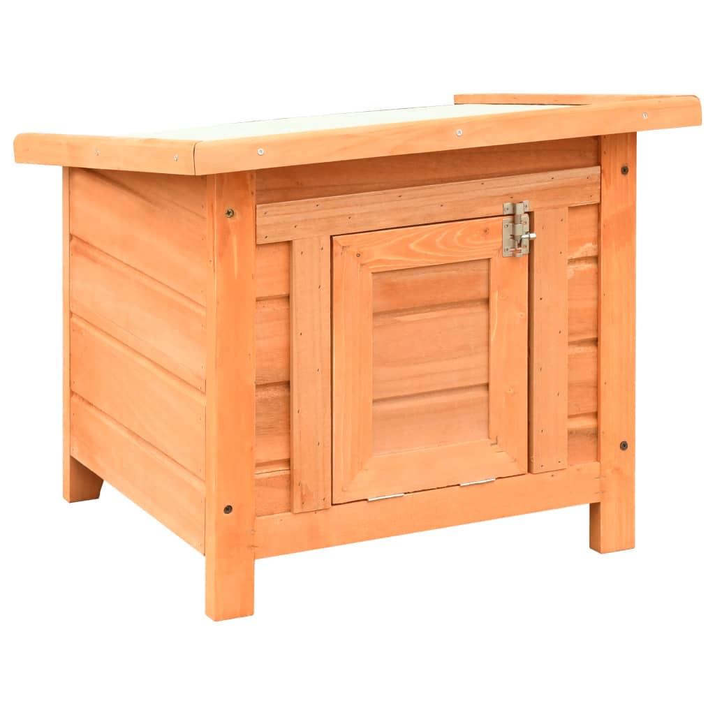 Cat House Solid Pine & Fir Wood 50X46X43.5 Cm