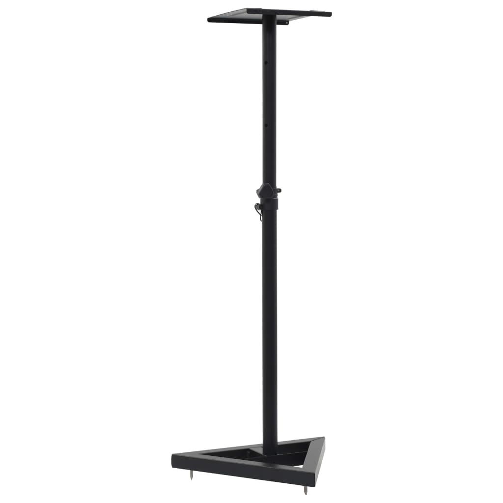 Studio Monitor Speaker Stands 2 Pcs Black Steel