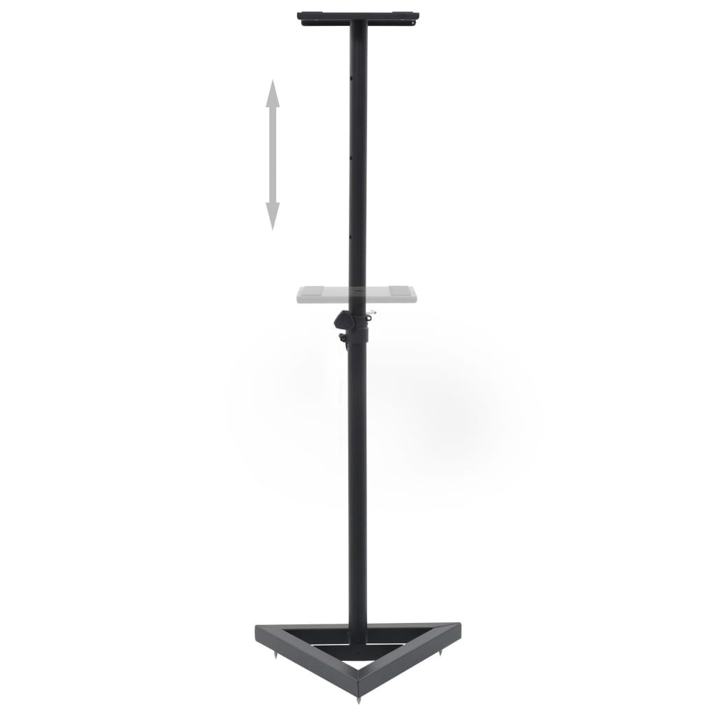 Studio Monitor Speaker Stands 2 Pcs Black Steel