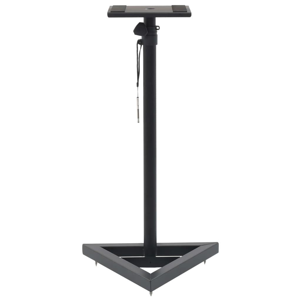 Studio Monitor Speaker Stands 2 Pcs Black Steel