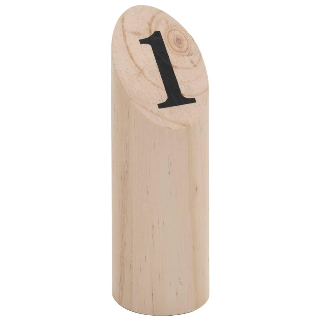 Number Kubb Game Set Wood