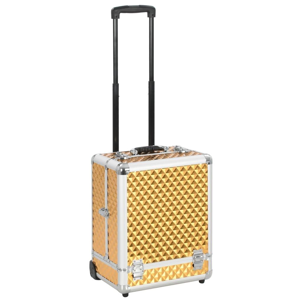 Make-Up Trolley 35X29X45 Cm Gold Aluminium