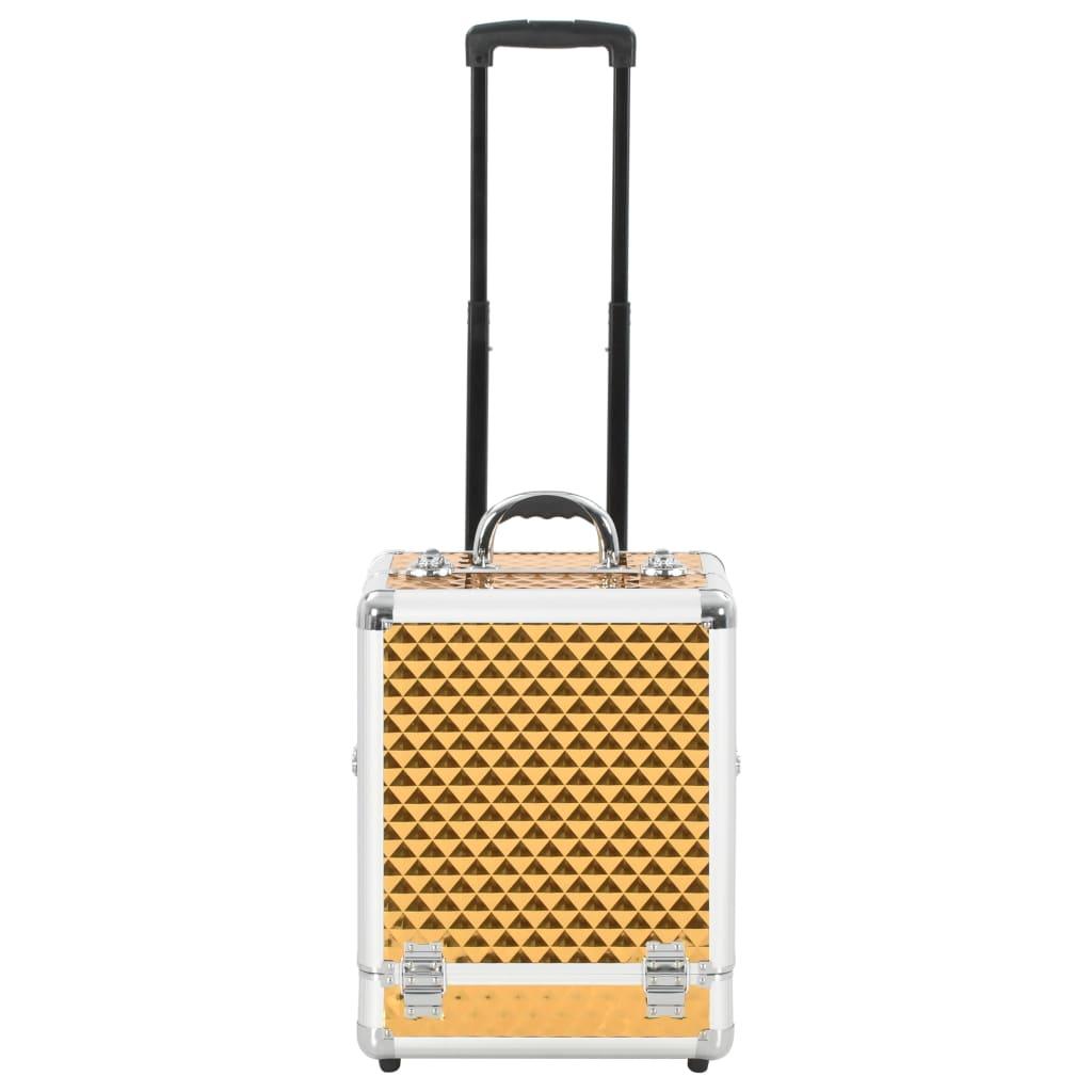 Make-Up Trolley 35X29X45 Cm Gold Aluminium