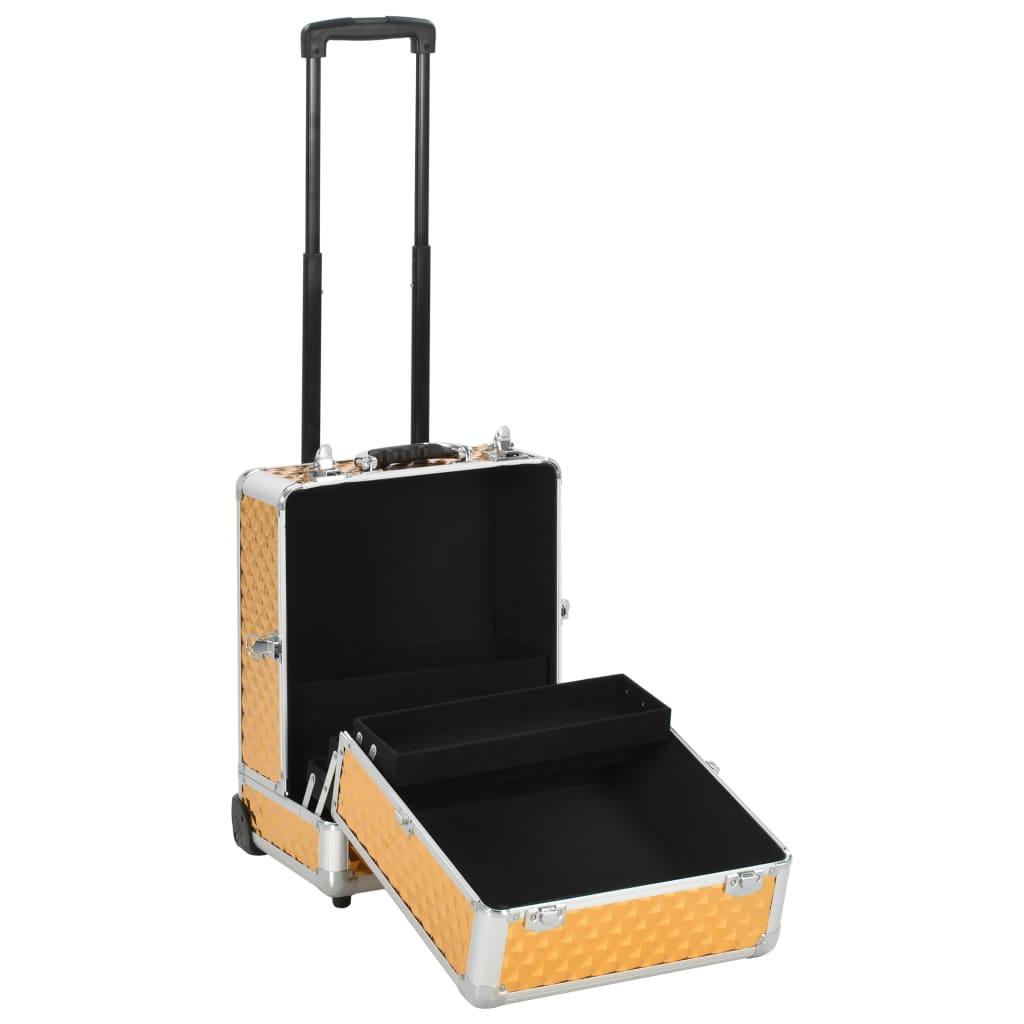 Make-Up Trolley 35X29X45 Cm Gold Aluminium