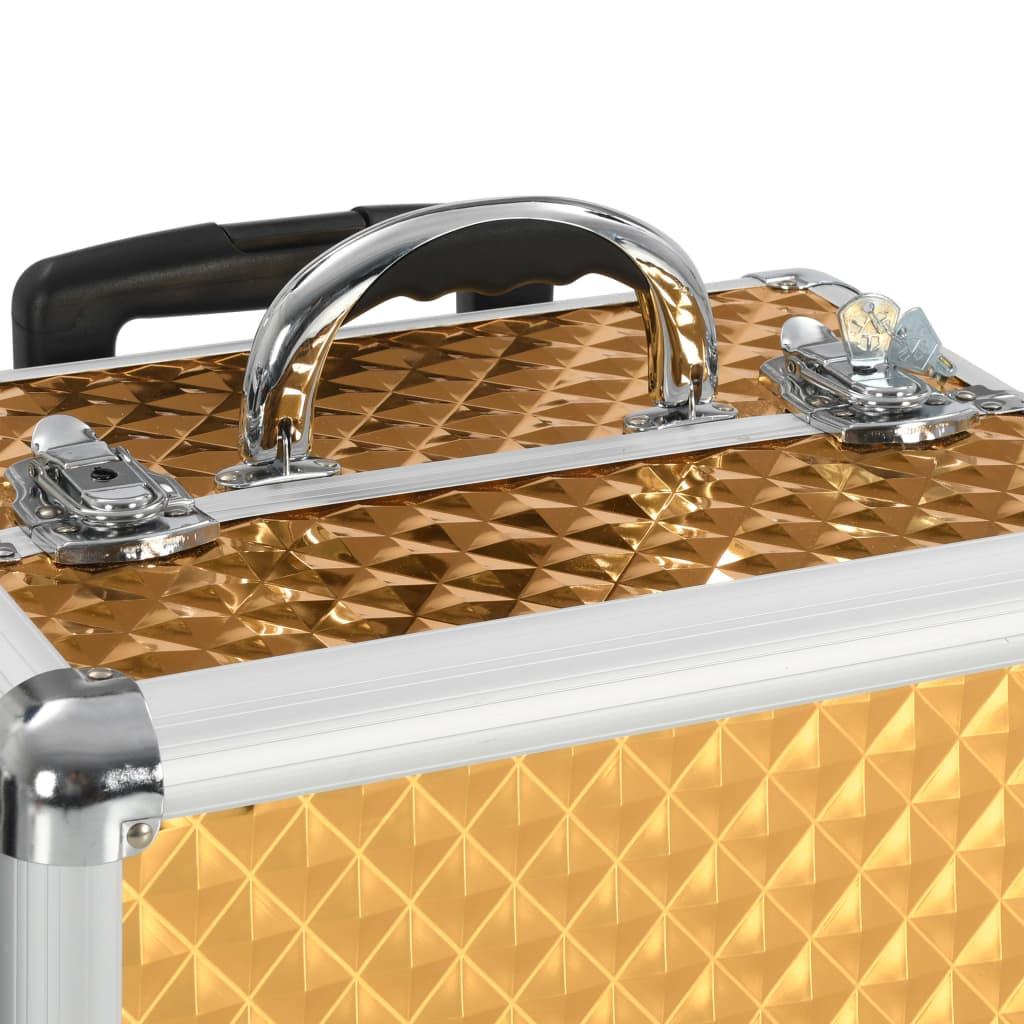 Make-Up Trolley 35X29X45 Cm Gold Aluminium