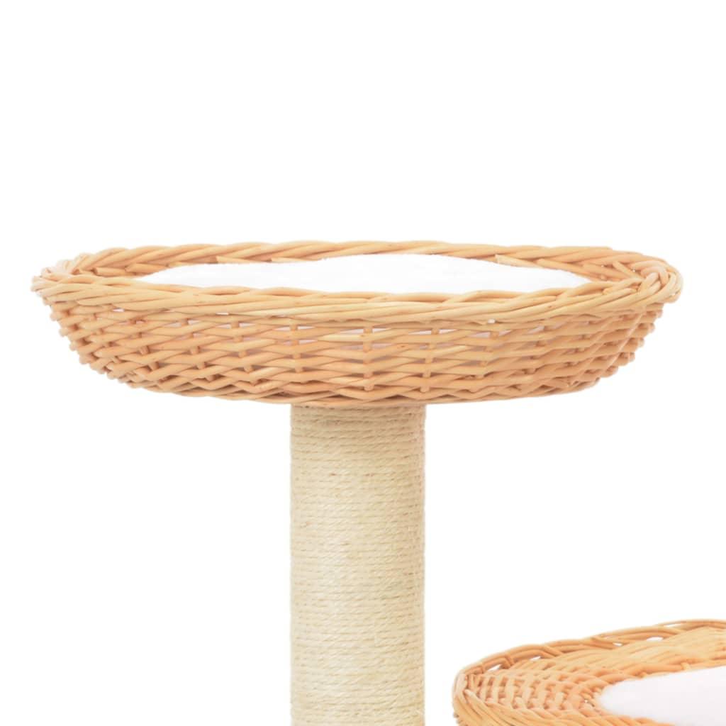 Trendyproduct.co.uk Cat Tree With Sisal Scratching Post Natural Willow Wood vidaXL Animals & Pet Supplies Animals & Pet Supplies > Pet Supplies > Cat Supplies > Cat Furniture Brown Cat Furniture Cat Supplies parcel Pet Supplies vidaXL