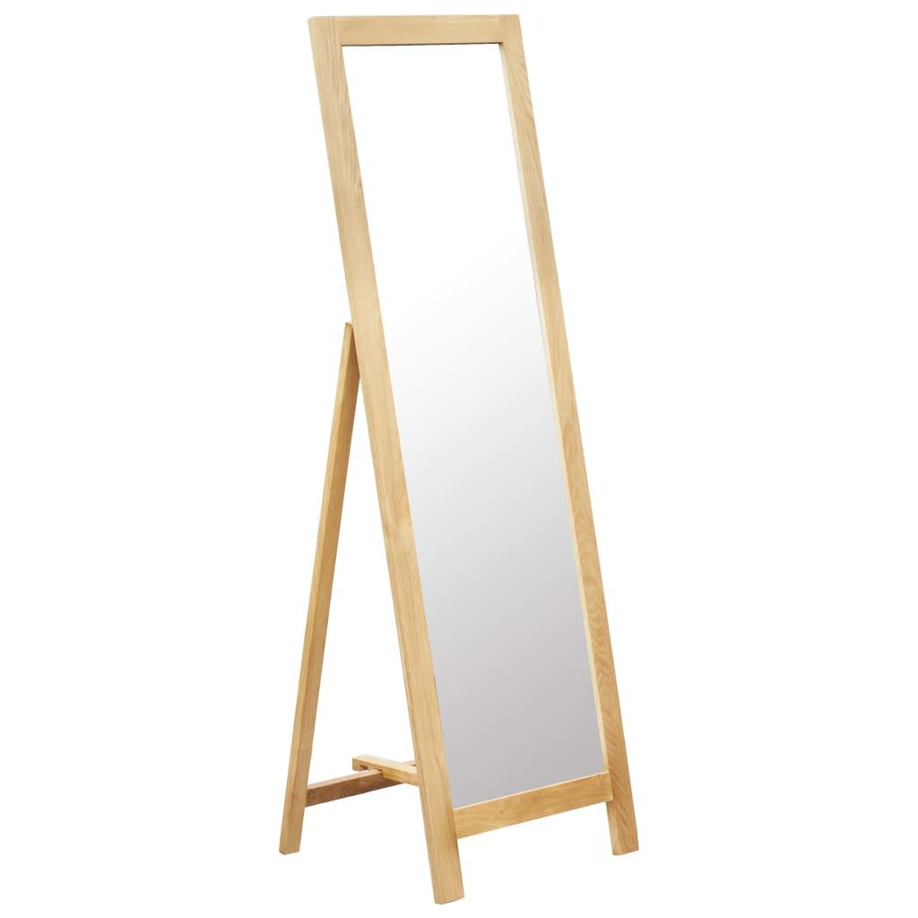 Freestanding Mirror 48X46.5X150 Cm Solid Oak Wood