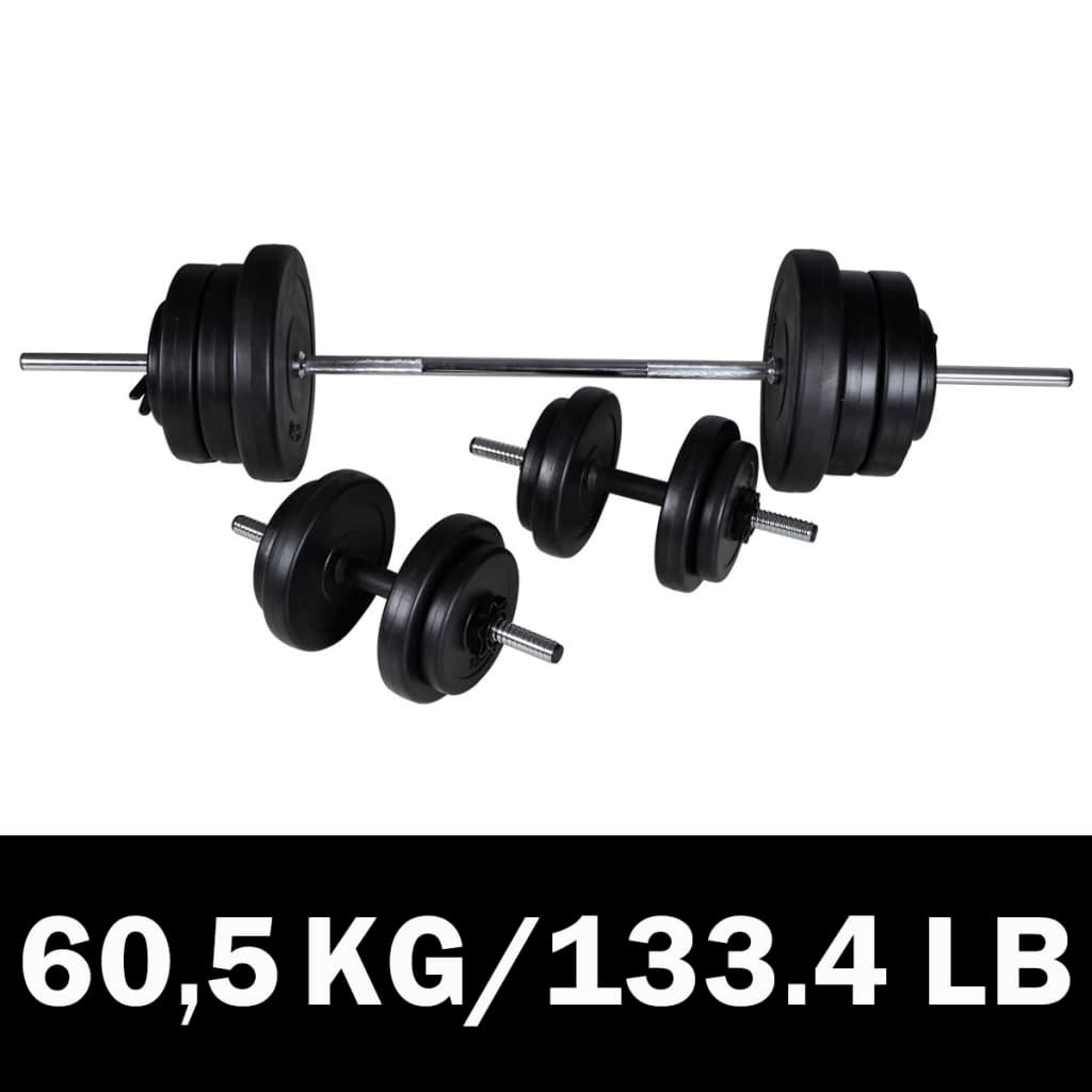 Curl Barbell And Dumbbell With Plates