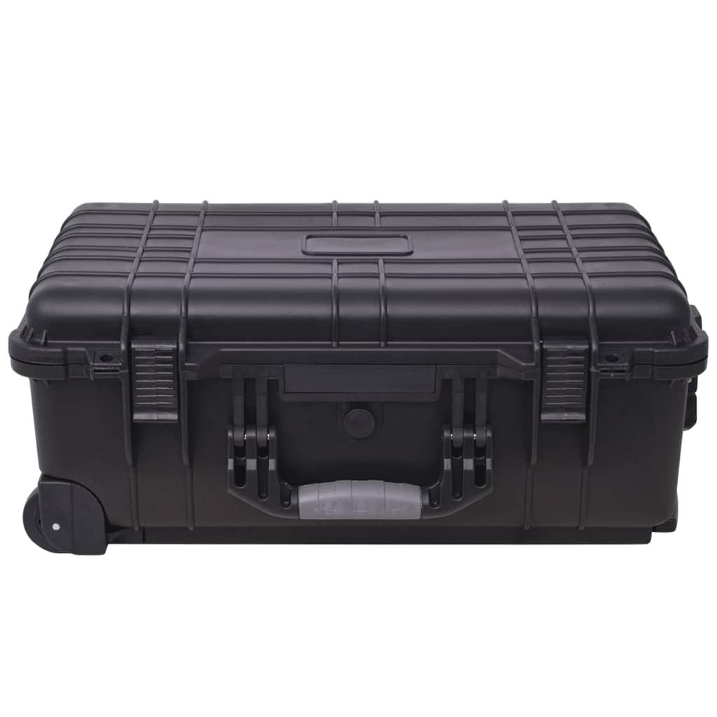 Wheel-Equipped Tool/Equipment Case With Pick & Pluck Foam Inside