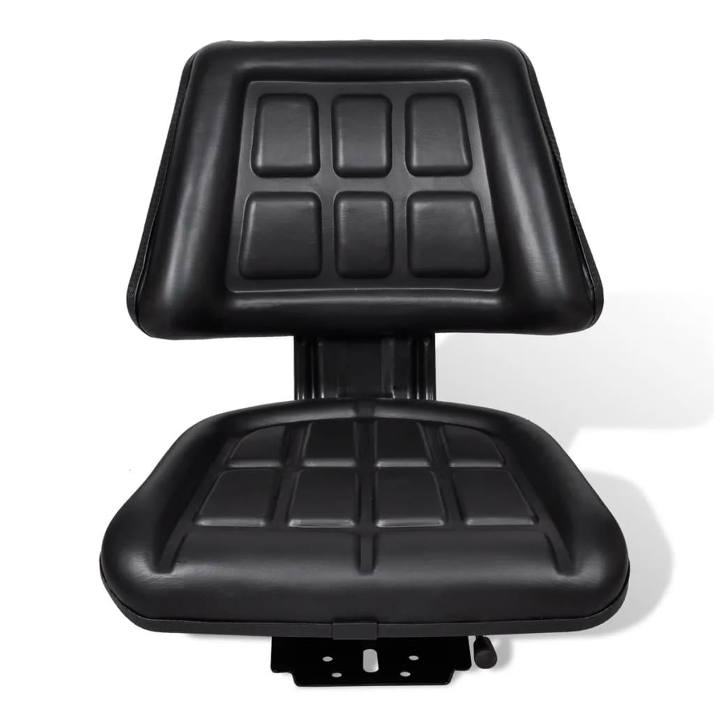 Tractor Seat With Backrest Black