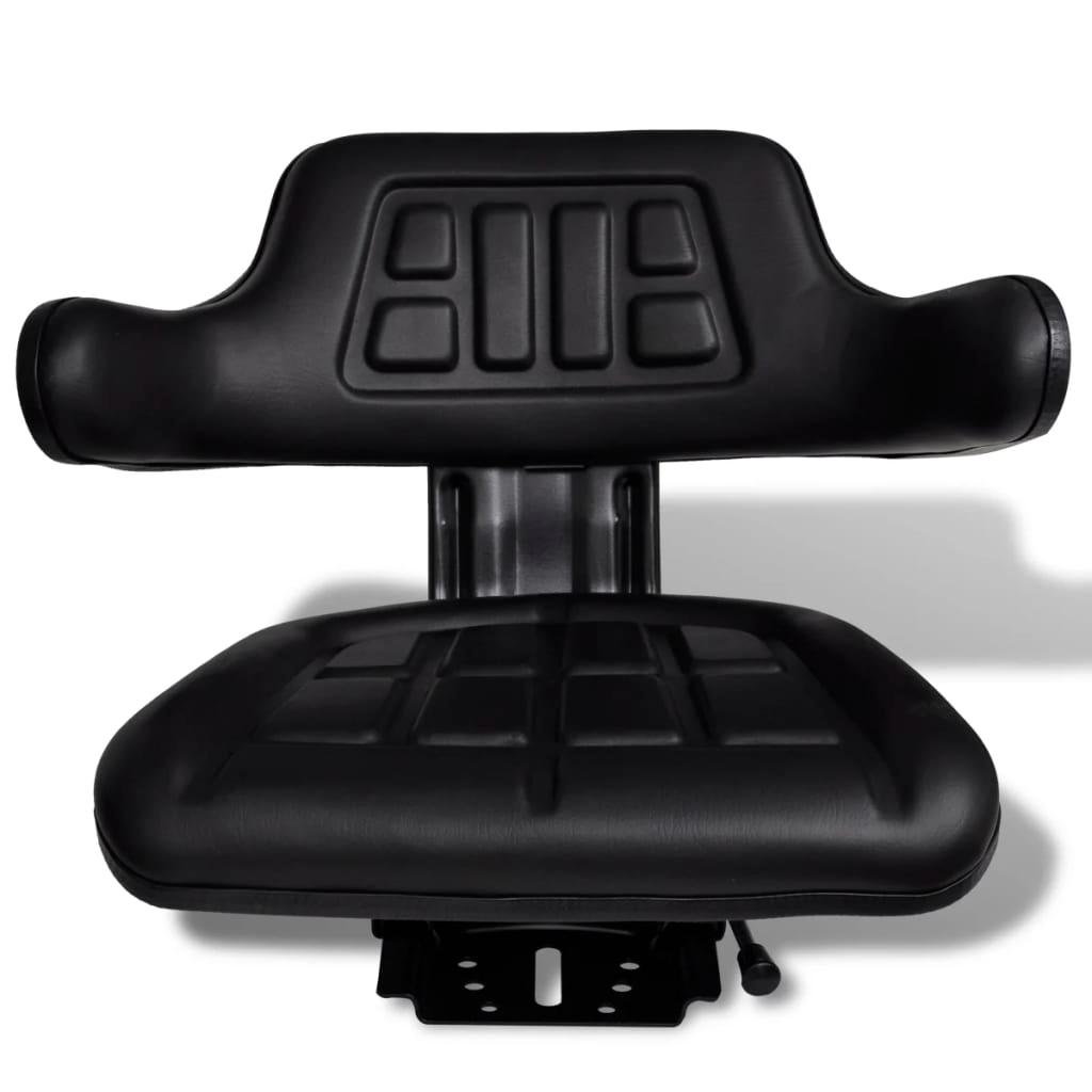 Tractor Seat With Backrest Black