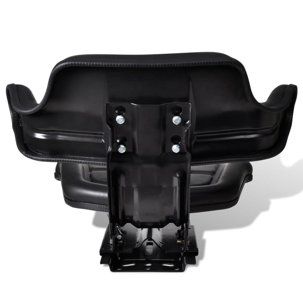 Tractor Seat With Backrest Black