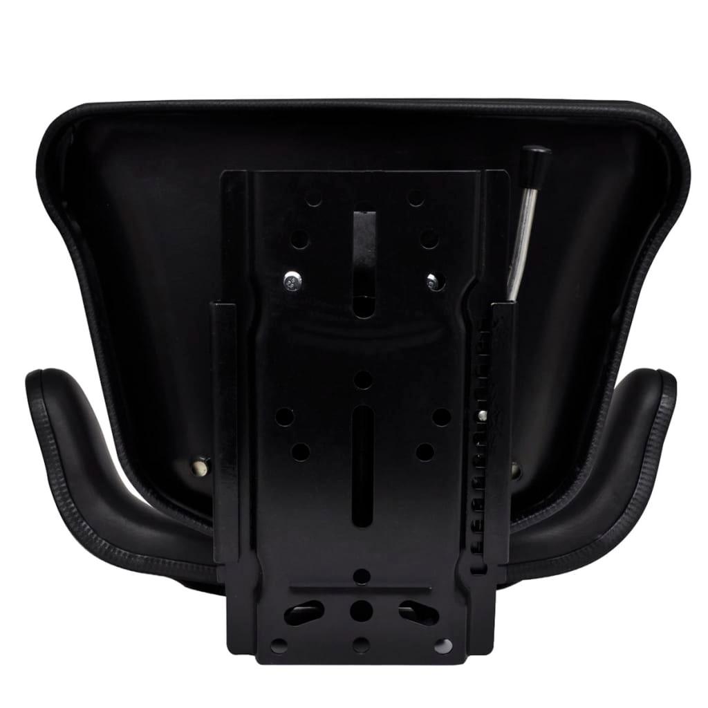 Tractor Seat With Backrest Black