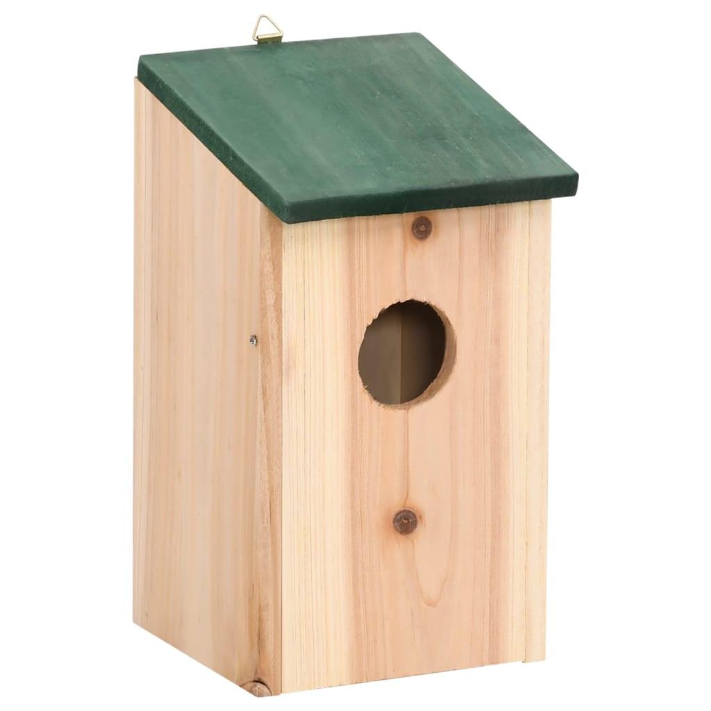 Bird Houses 4 Pcs Wood 12X12X22 Cm