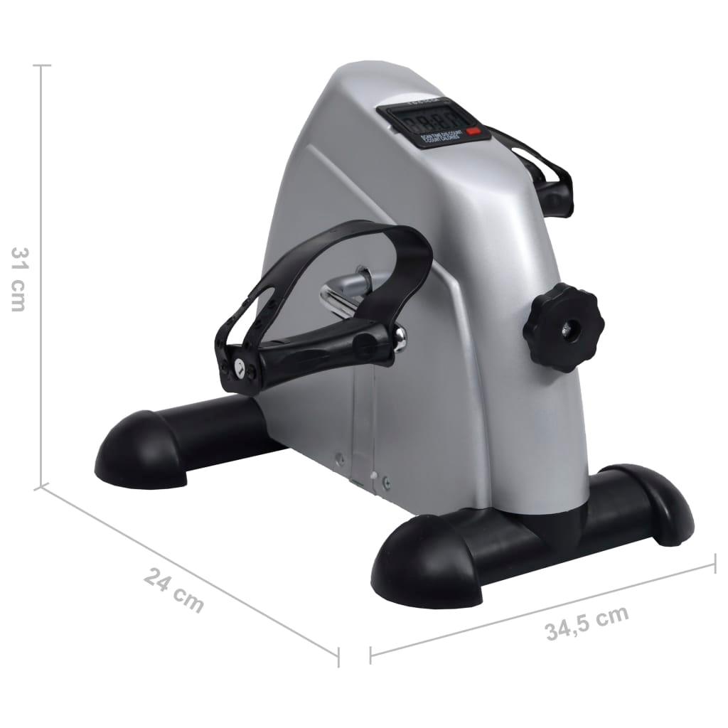 Silver Mini Exercise Bike With Plastic Flywheel