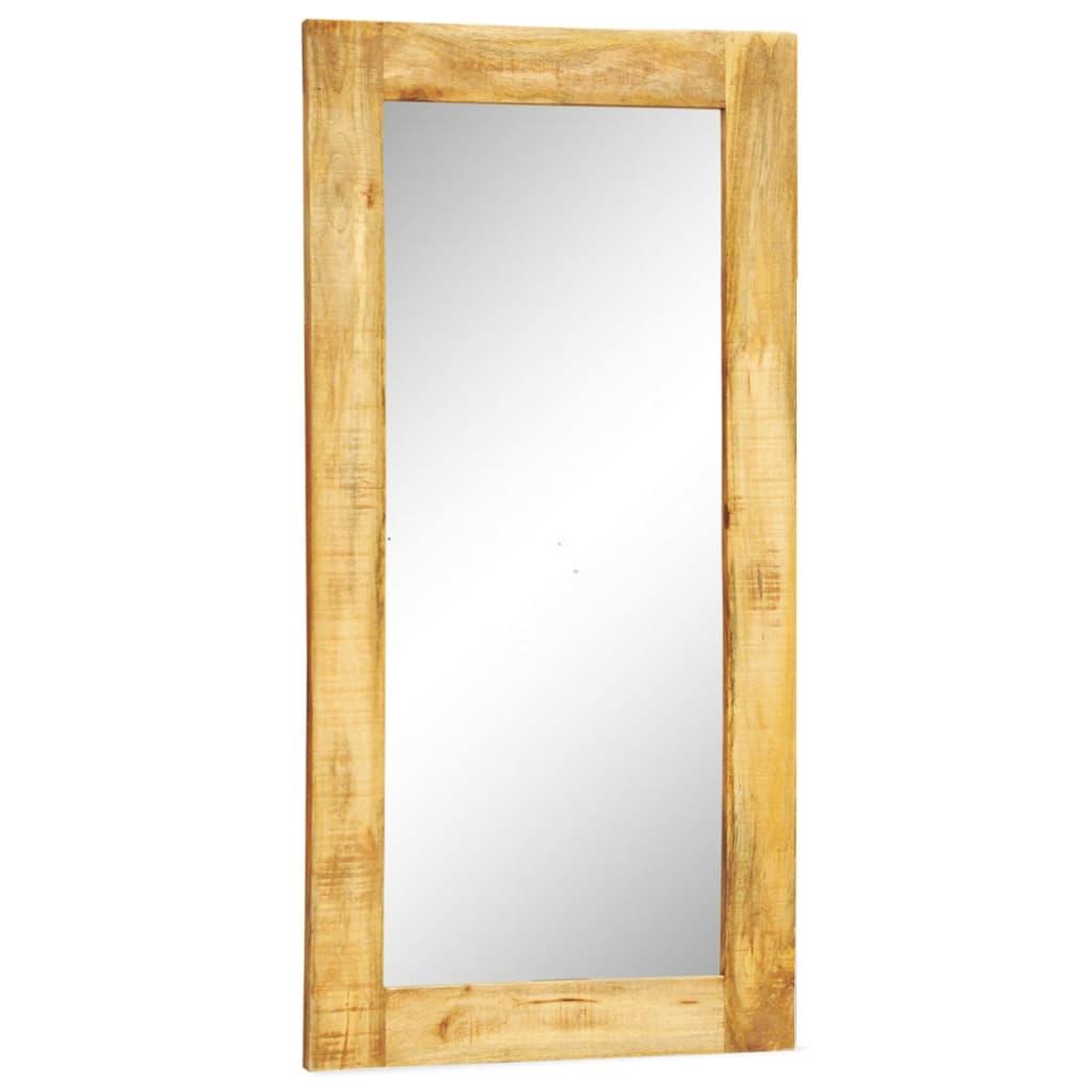 Wall Mirror With Solid Wood Frame 120 X 60 Cm