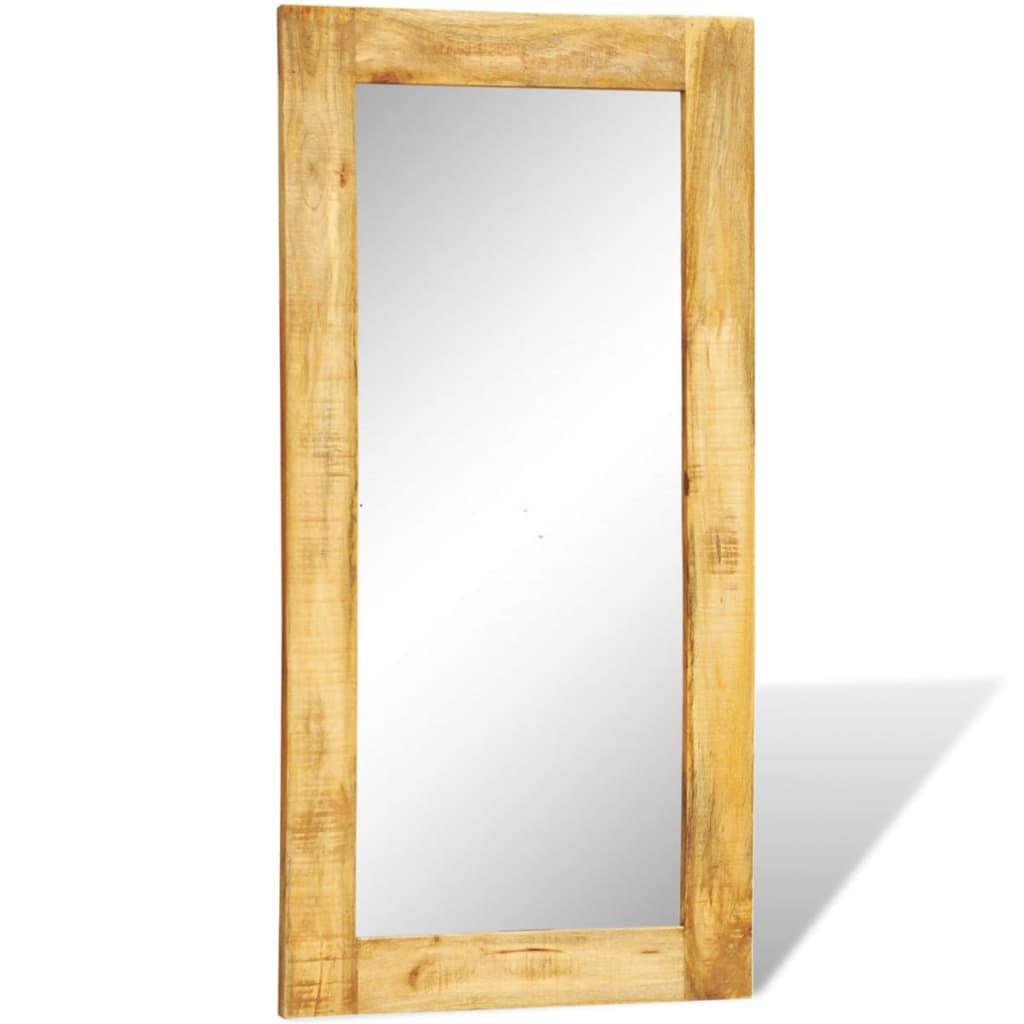 Wall Mirror With Solid Wood Frame 120 X 60 Cm