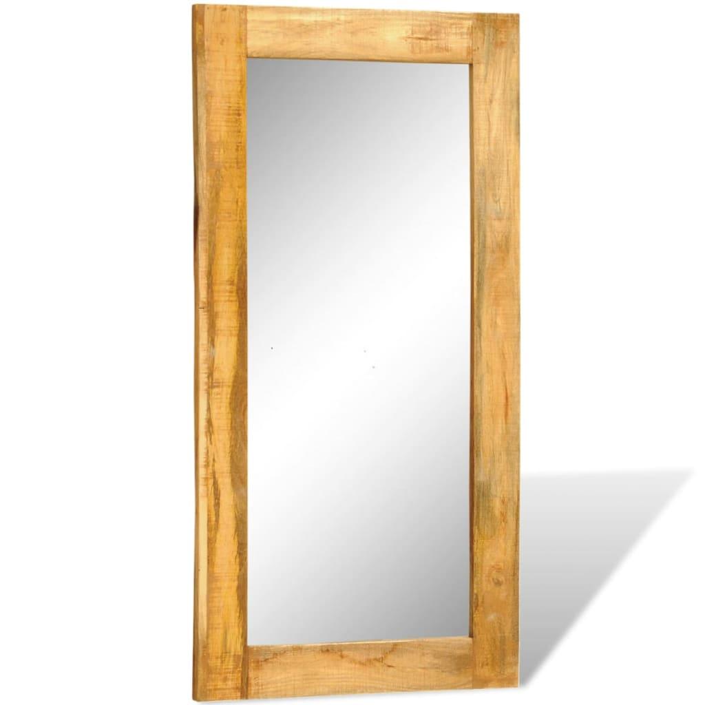 Wall Mirror With Solid Wood Frame 120 X 60 Cm