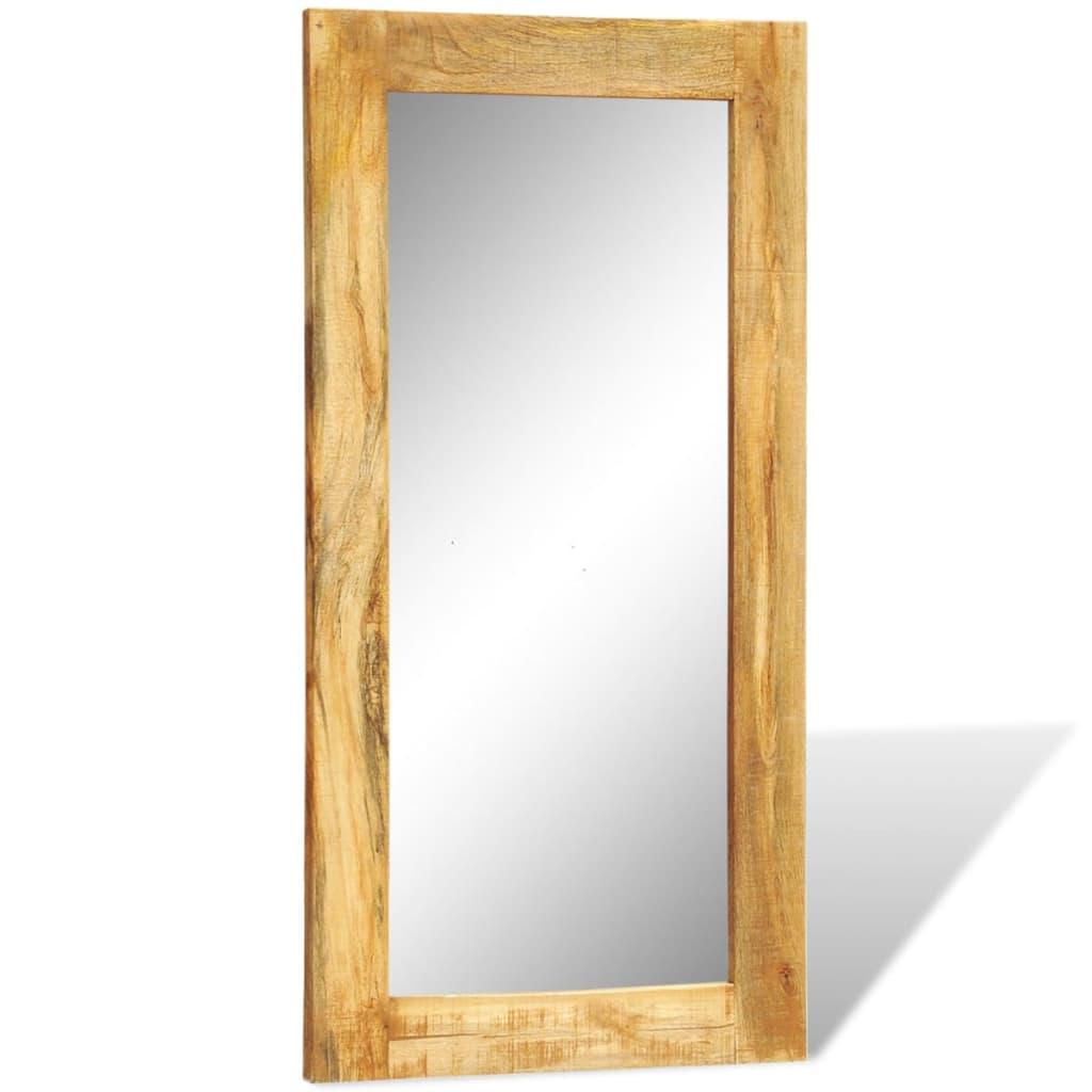 Wall Mirror With Solid Wood Frame 120 X 60 Cm