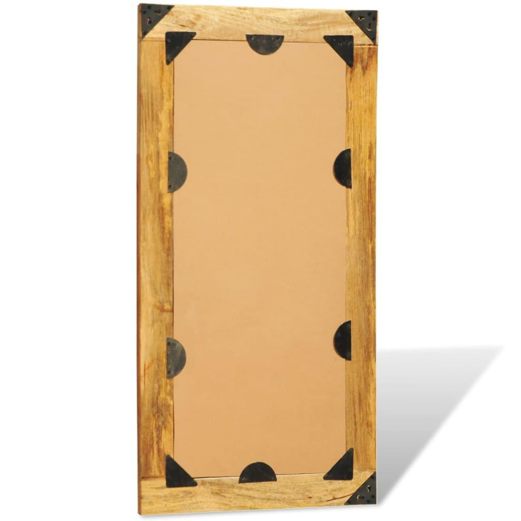 Wall Mirror With Solid Wood Frame 120 X 60 Cm