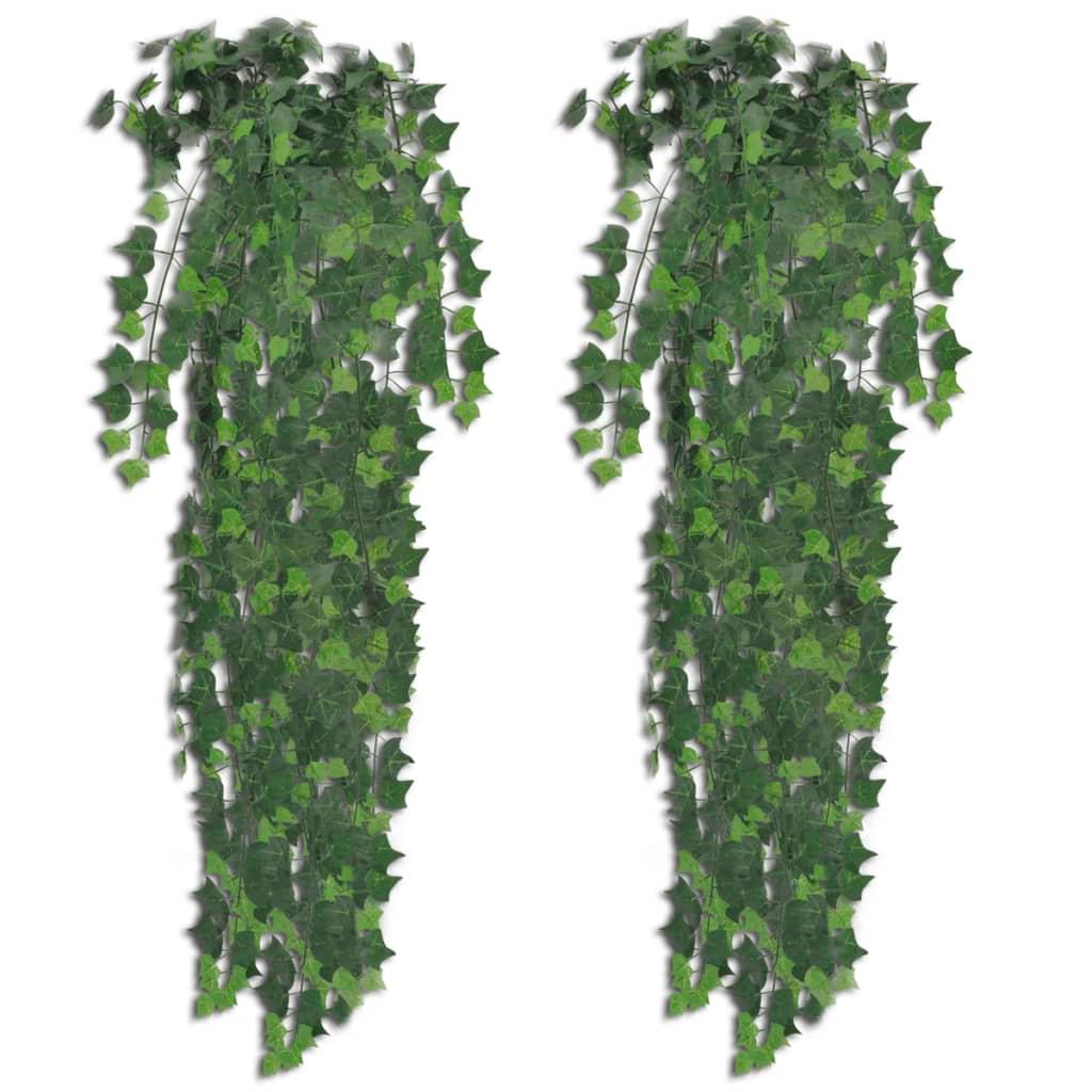 2 Pcs Artificial Ivy Bush 90 Cm Variegated