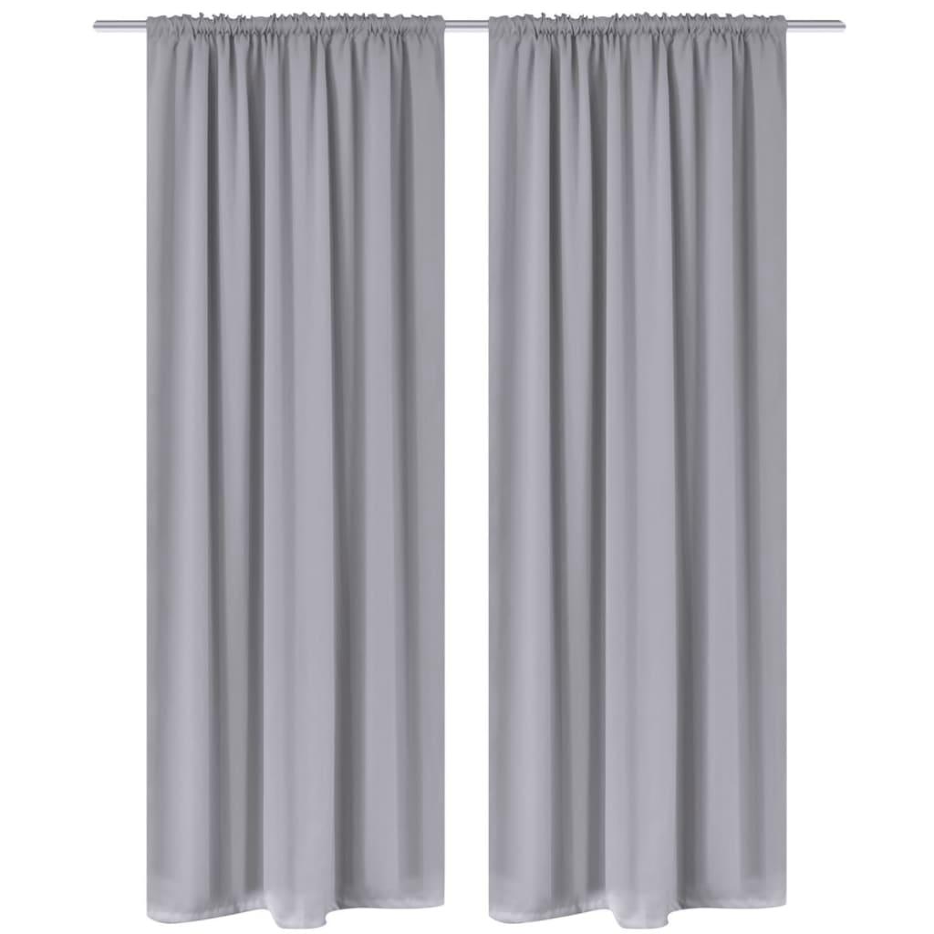 2 Pcs Slot-Headed Blackout Curtains