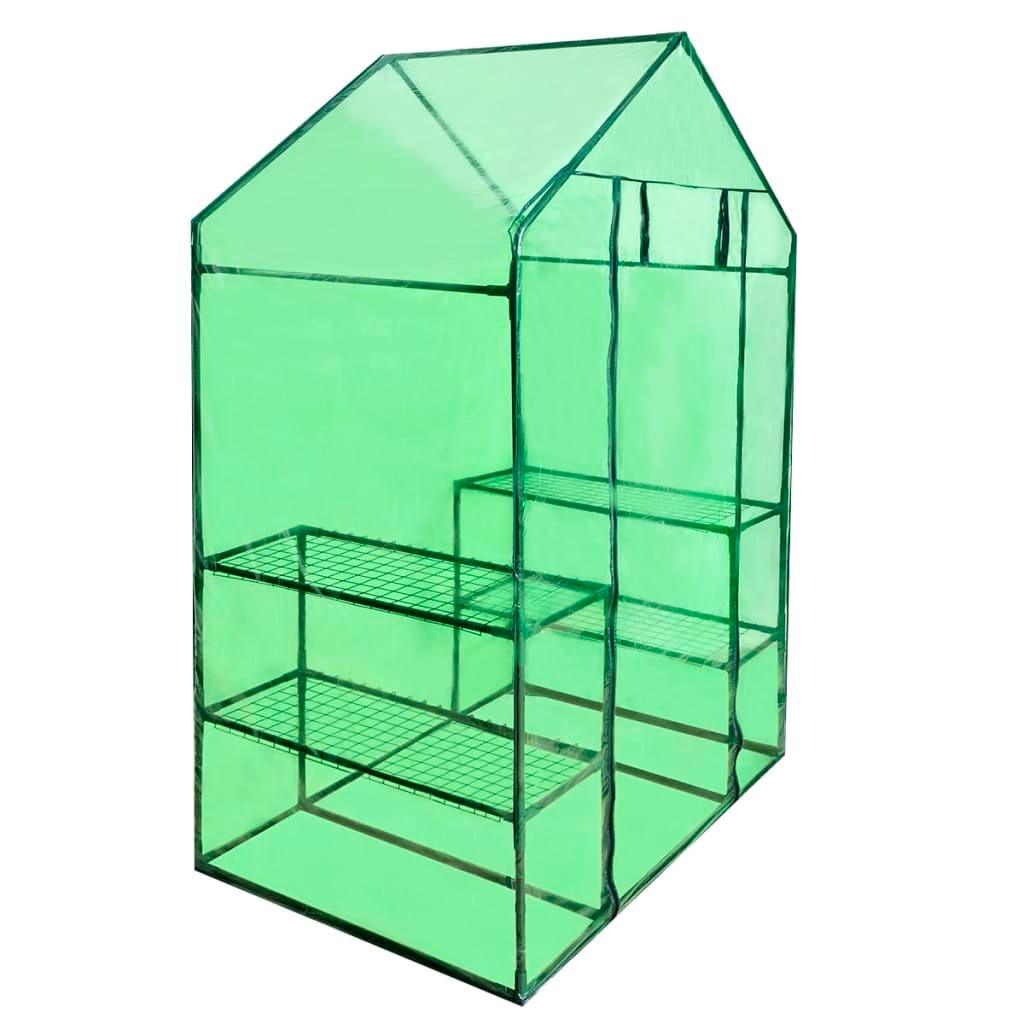 Walk-In Greenhouse With 4 Shelves