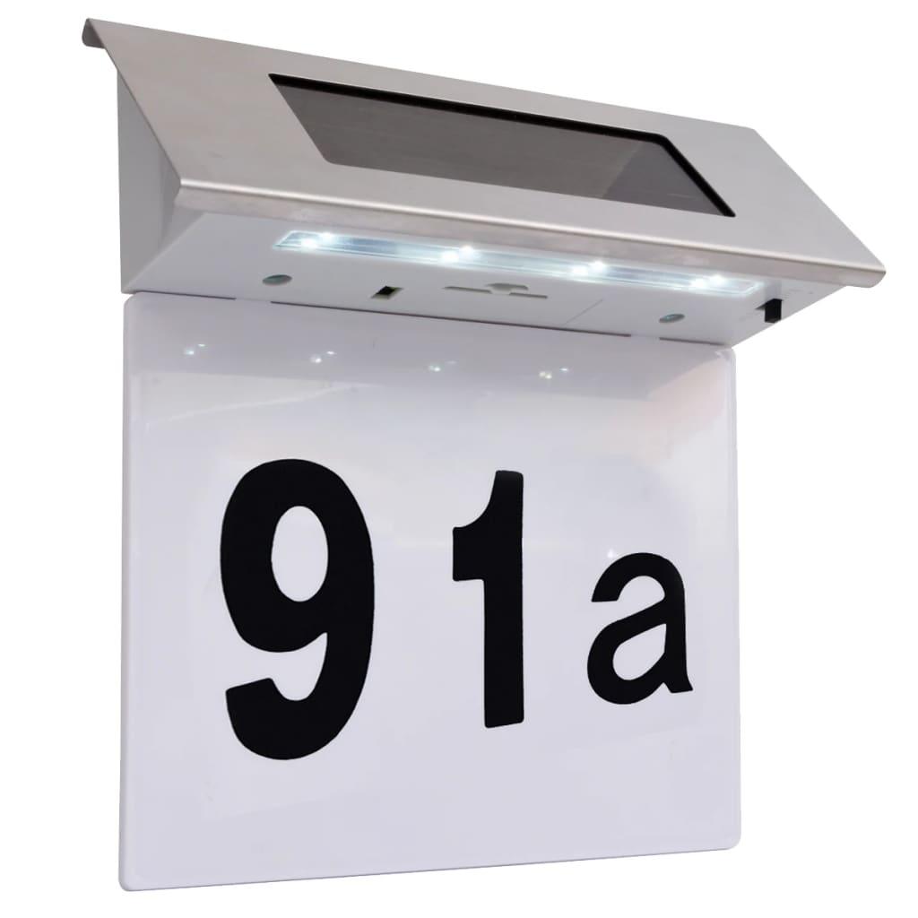 Solar Led House Number Light Stainless Steel