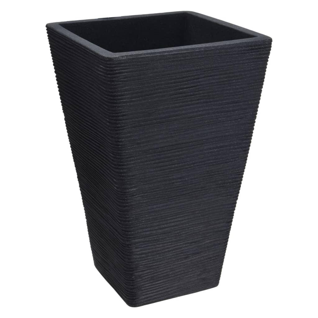 Progarden Flower Pot Ribbed Square 55 Cm Anthracite