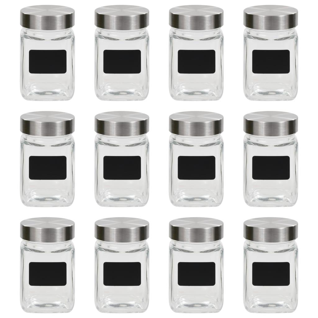 Storage Jars With Sticker 24 Pcs 300 Ml