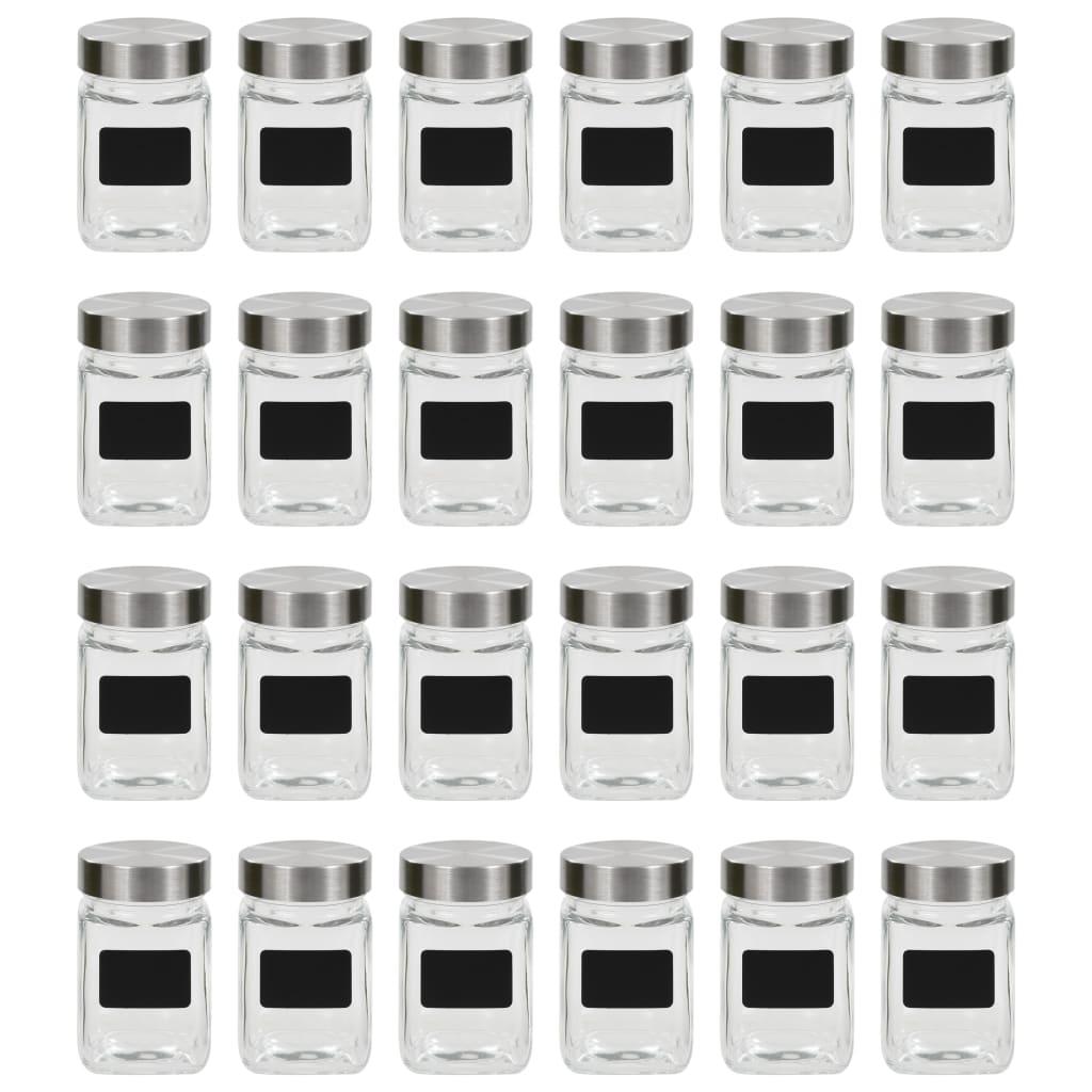 Storage Jars With Sticker 24 Pcs 300 Ml