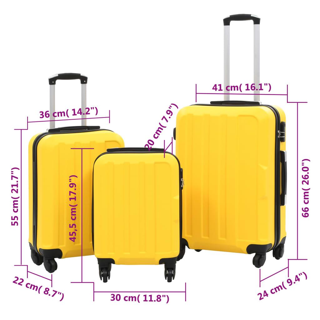 Hardcase Trolley Set 3 Pcs Abs