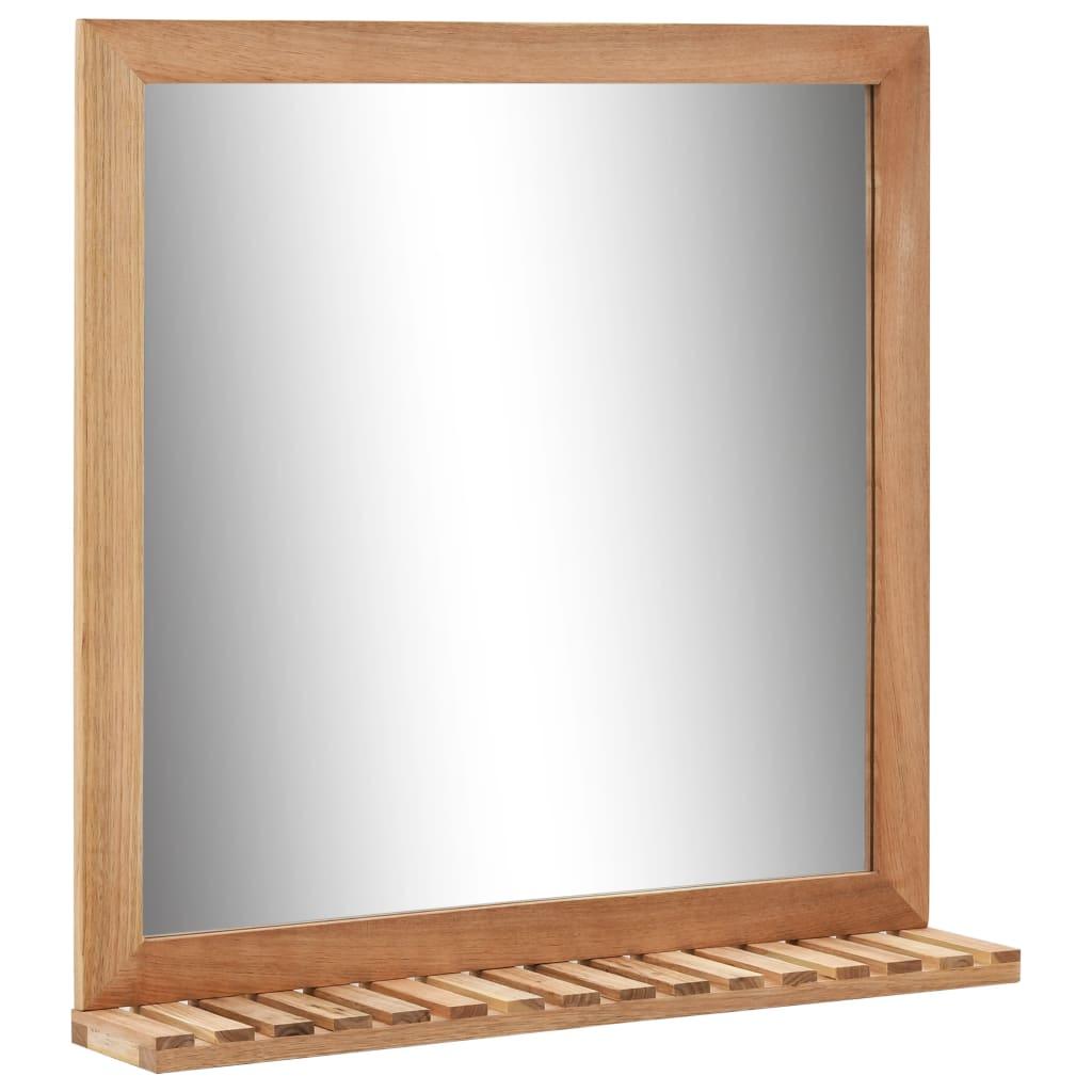 Bathroom Mirror 60X12X62 Cm  Solid Walnut Wood