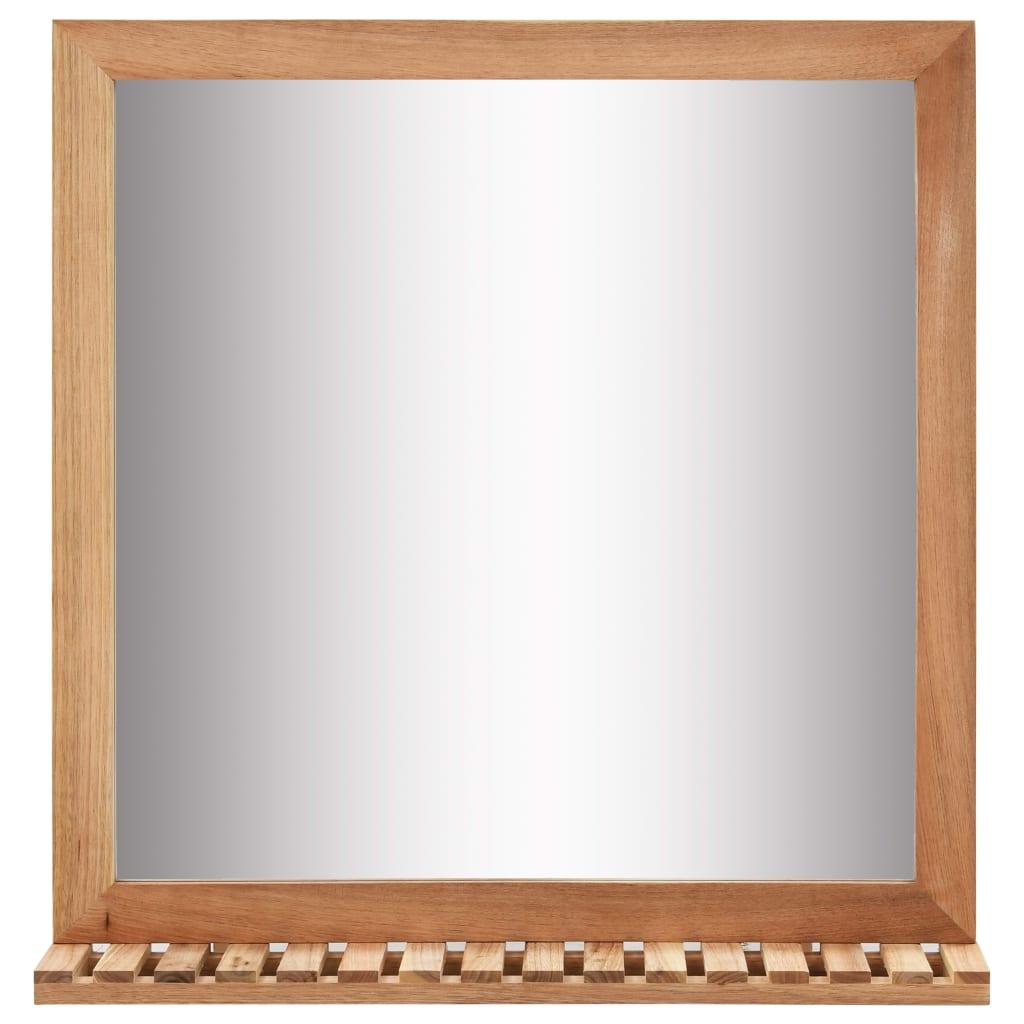 Bathroom Mirror 60X12X62 Cm  Solid Walnut Wood