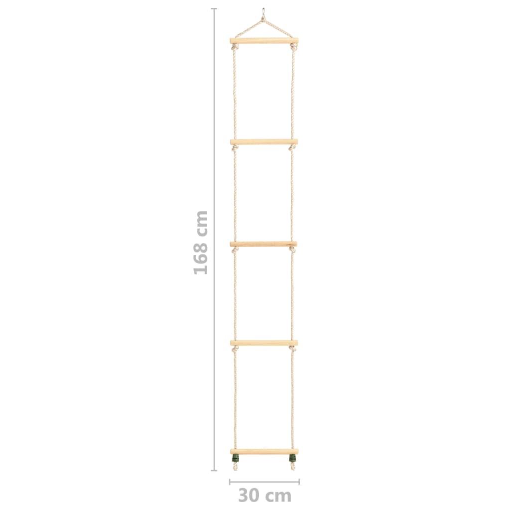 Kid's Rope Ladder Solid Wood And Pe 30X168 Cm