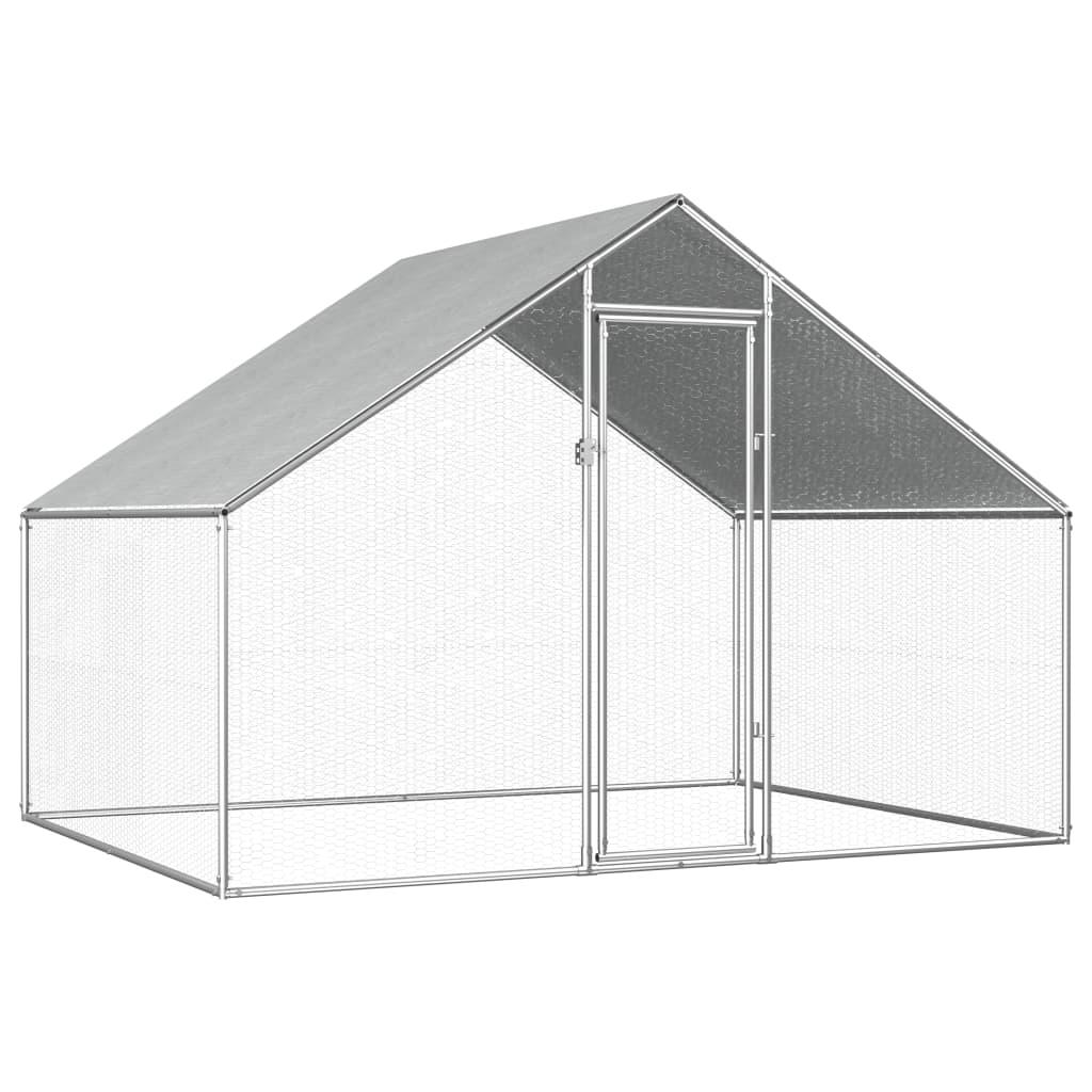 Outdoor Chicken Cage Galvanised Steel