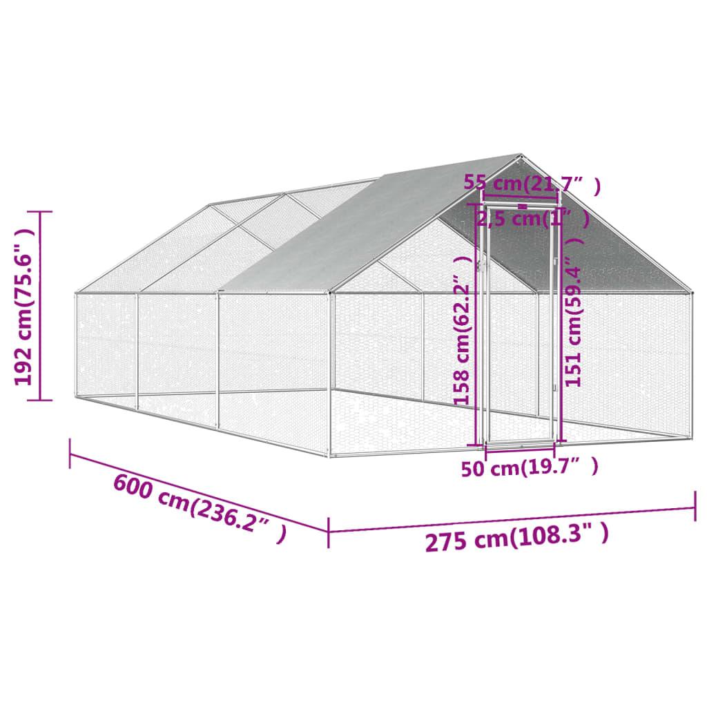 Outdoor Chicken Cage Galvanised Steel