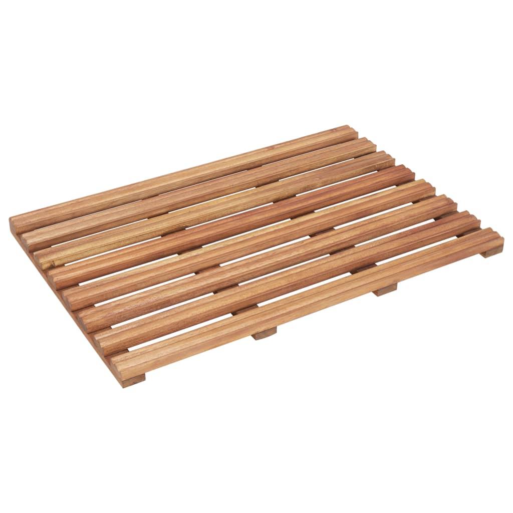 Bath Mats 2 Pcs Solid Acacia Wood 56X37 Cm