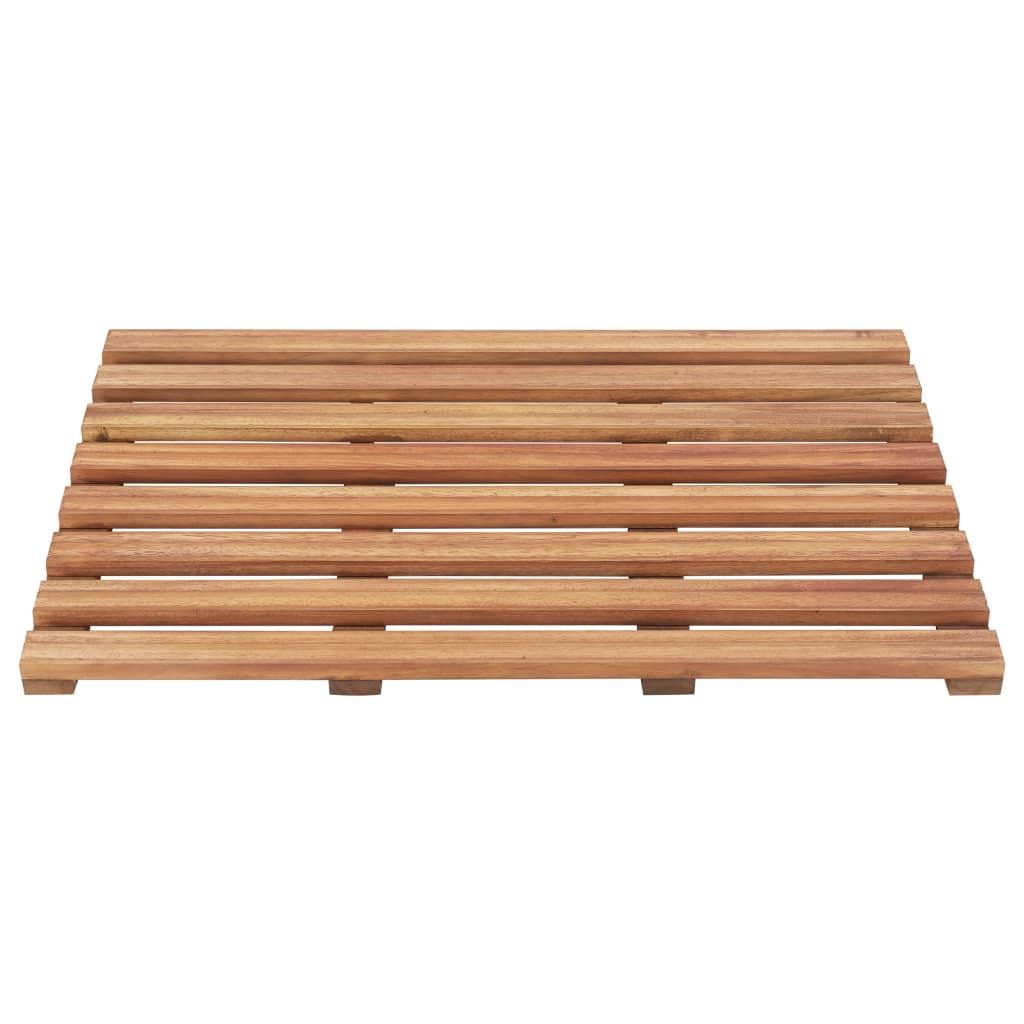 Bath Mats 2 Pcs Solid Acacia Wood 56X37 Cm