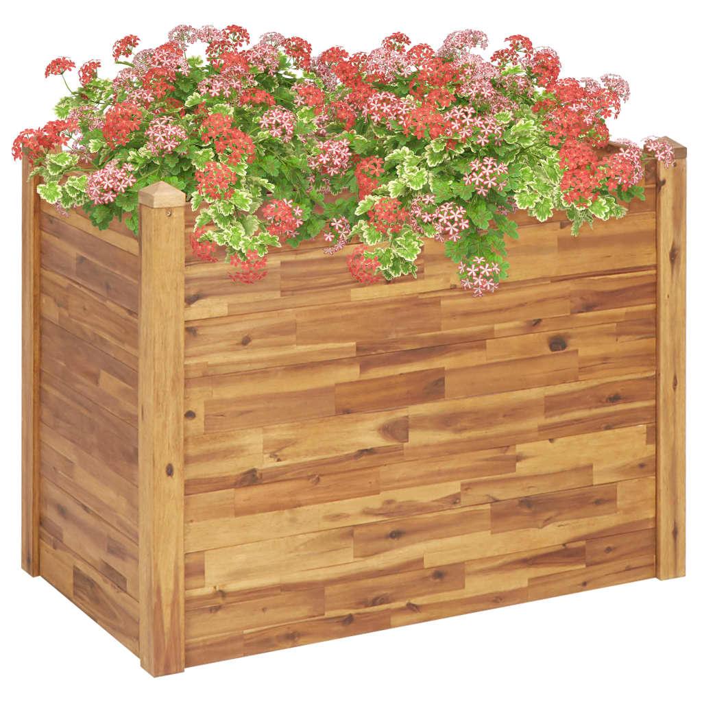 2-Tier Garden Planter Solid Acacia Wood