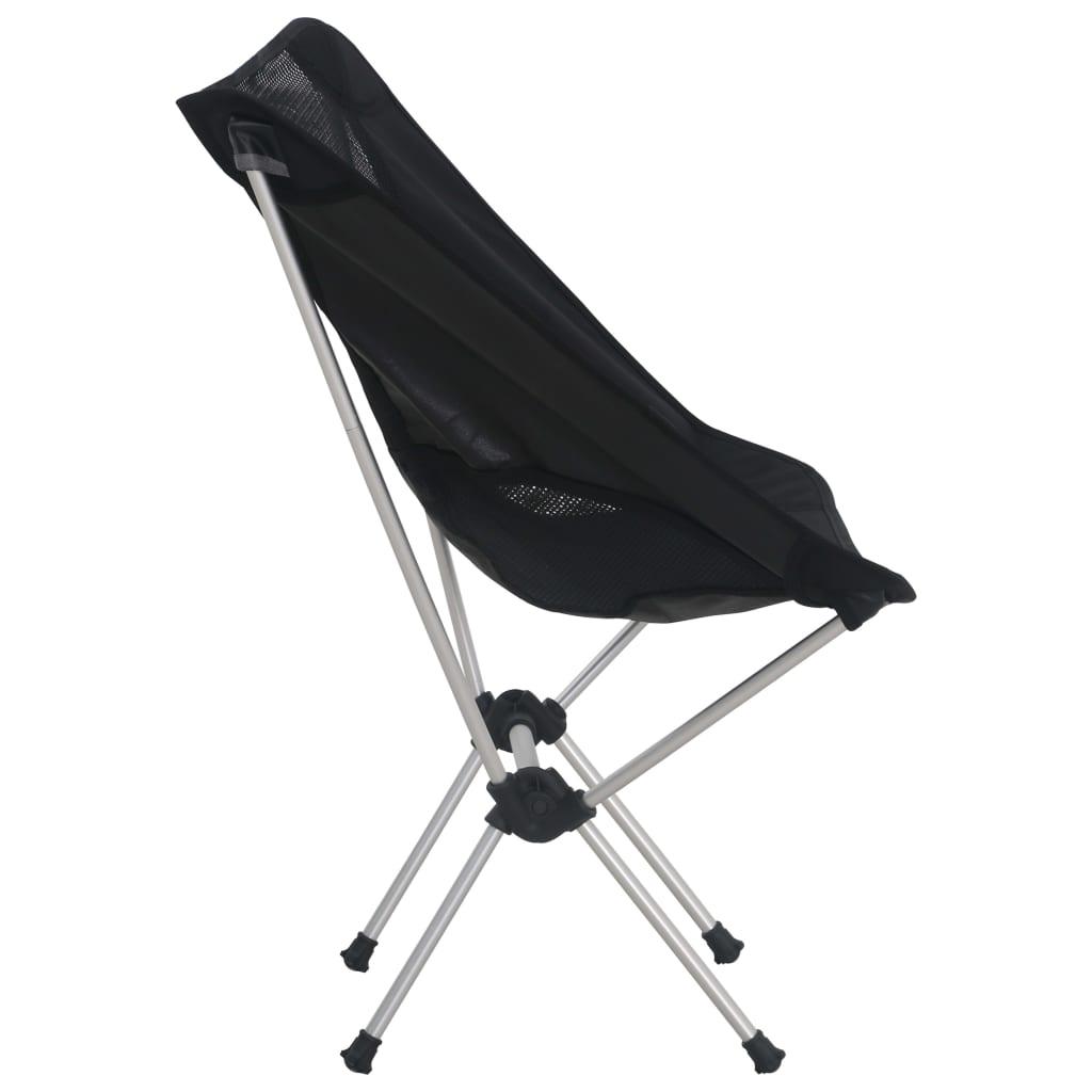 2X Folding Camping Chairs With Carry Bag 54X50X65 Cm Aluminium