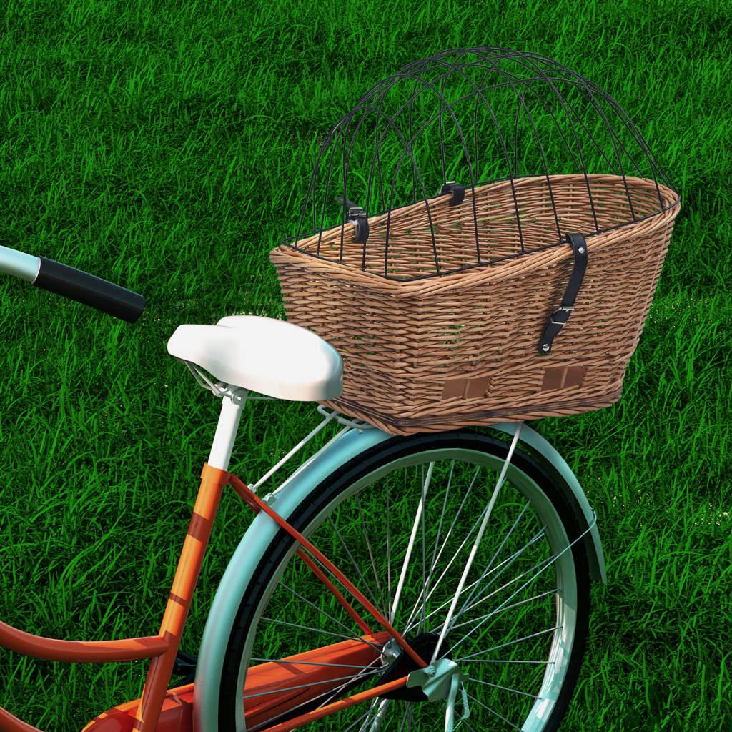 Bike Rear Basket With Cover 55X31X36 Cm Natural Willow