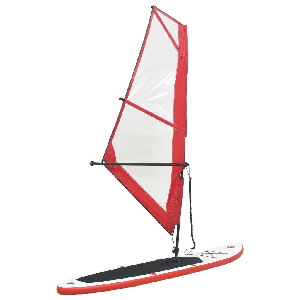 Inflatable Stand Up Paddleboard With Sail Set And White