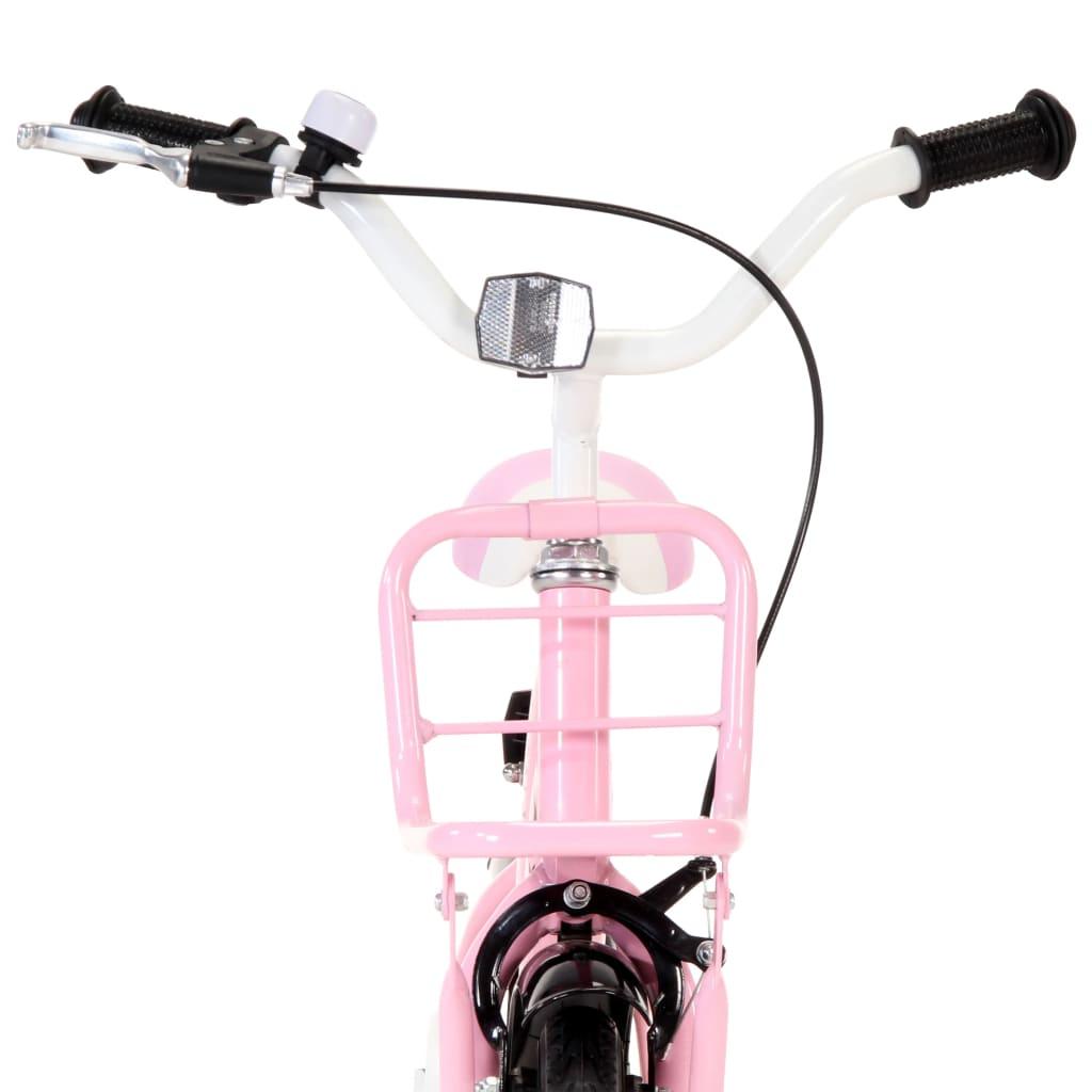 Kids Bike With Front Carrier 14 Inch White And